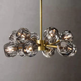 Modero Luxury Balle Smoke Crystal Round Chandelier 24"