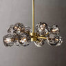 Modero Luxury Balle Smoke Crystal Round Chandelier 24"