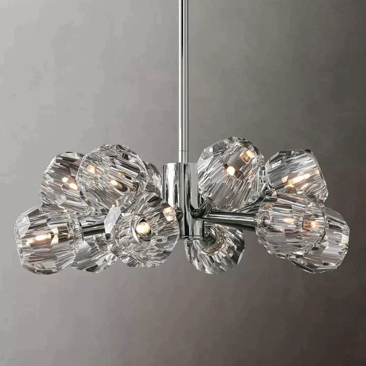 Modera Luxury Balle Clear Crystal Round Chandelier 24"