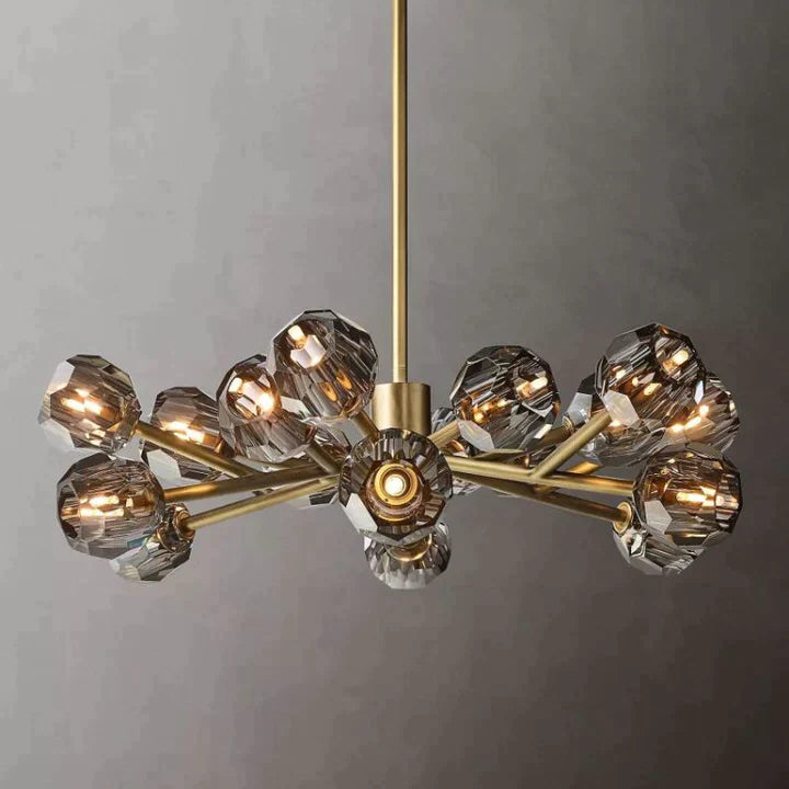 Modera Luxury Belle Smoke Ball Round Chandelier 36"