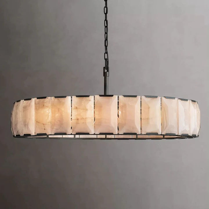 Halu Calcite Round Chandelier 60"