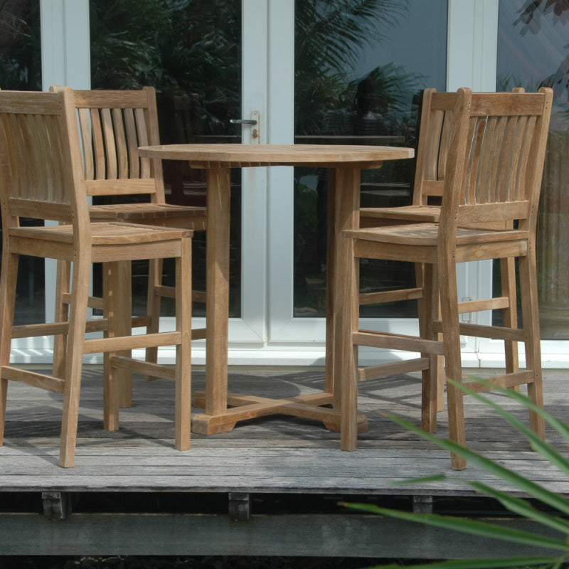 Anderson Teak Bahama Avalon 5 Piece Round Bar Set-09