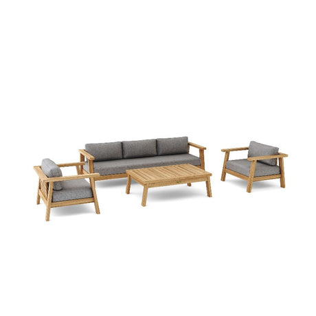 Anderson Teak Outdoor 4 Piece Palermo Deep Seating Set-321