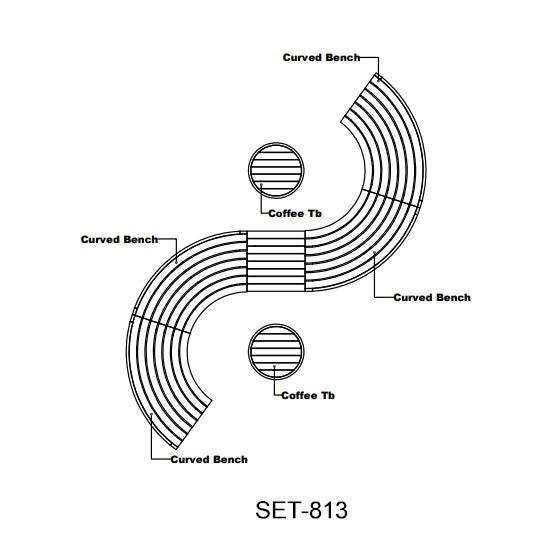 Anderson Teak 7 Piece Circular Modular Deep Seating Set-813-6