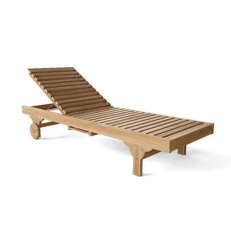 Anderson Teak Capri Sun Lounger (Adjustable Back & Side Tray) SL-071N