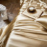 Royalis Gold Luxury Pure Mulberry Silk Bedding Set