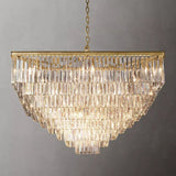 ODEOV Crystal Multi-Layer Square Chandelier For Living Room