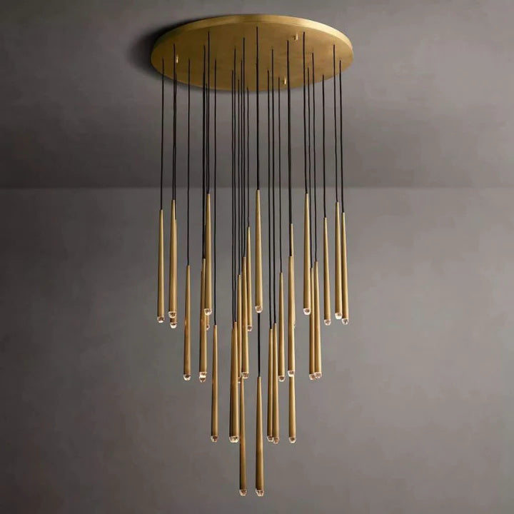 Lucidu Meteor Shower Round Tapered Tubular Chandelier 48''