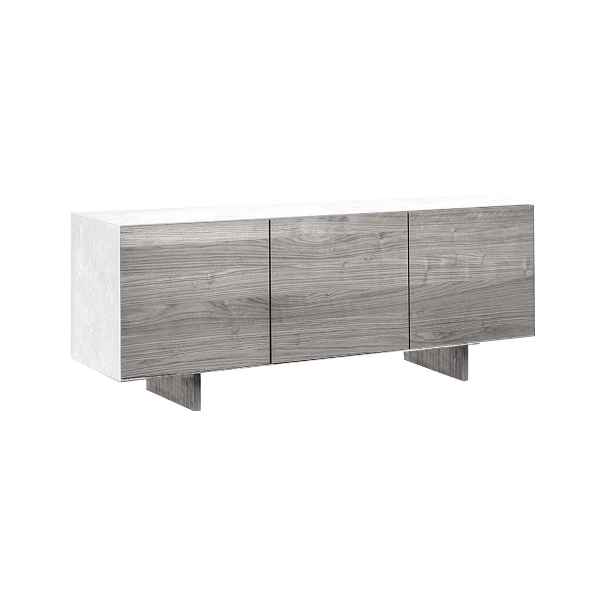 Bellini Modern Living Thin Sideboard Grey Body Grey Ash Doors Thin SB GRY-GRY