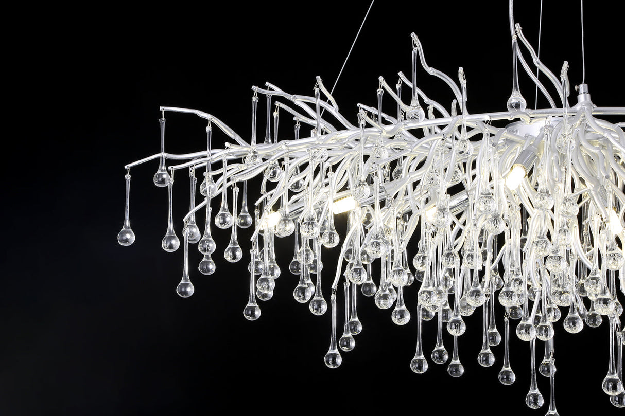 Tree Crystal Chandelier，Silver 45"