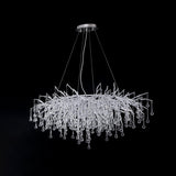 Tree Crystal Chandelier，Silver 45"