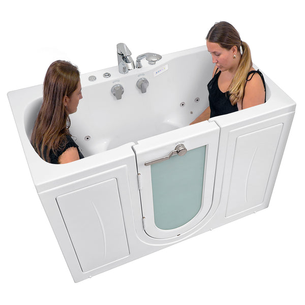 Ella's Bubbles Tub4Two 32"x60" Hydro + Air Massage w/ Independent Foot Massage Acrylic Two Seat Walk in Tub