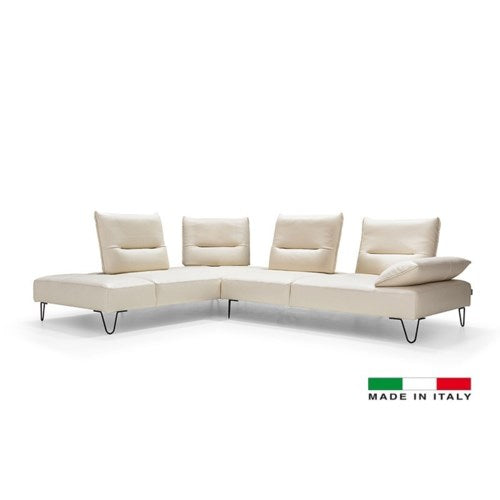 Bellini Modern Living Verona Left Hand Facing White DANDY 10 Verona LHF WHT