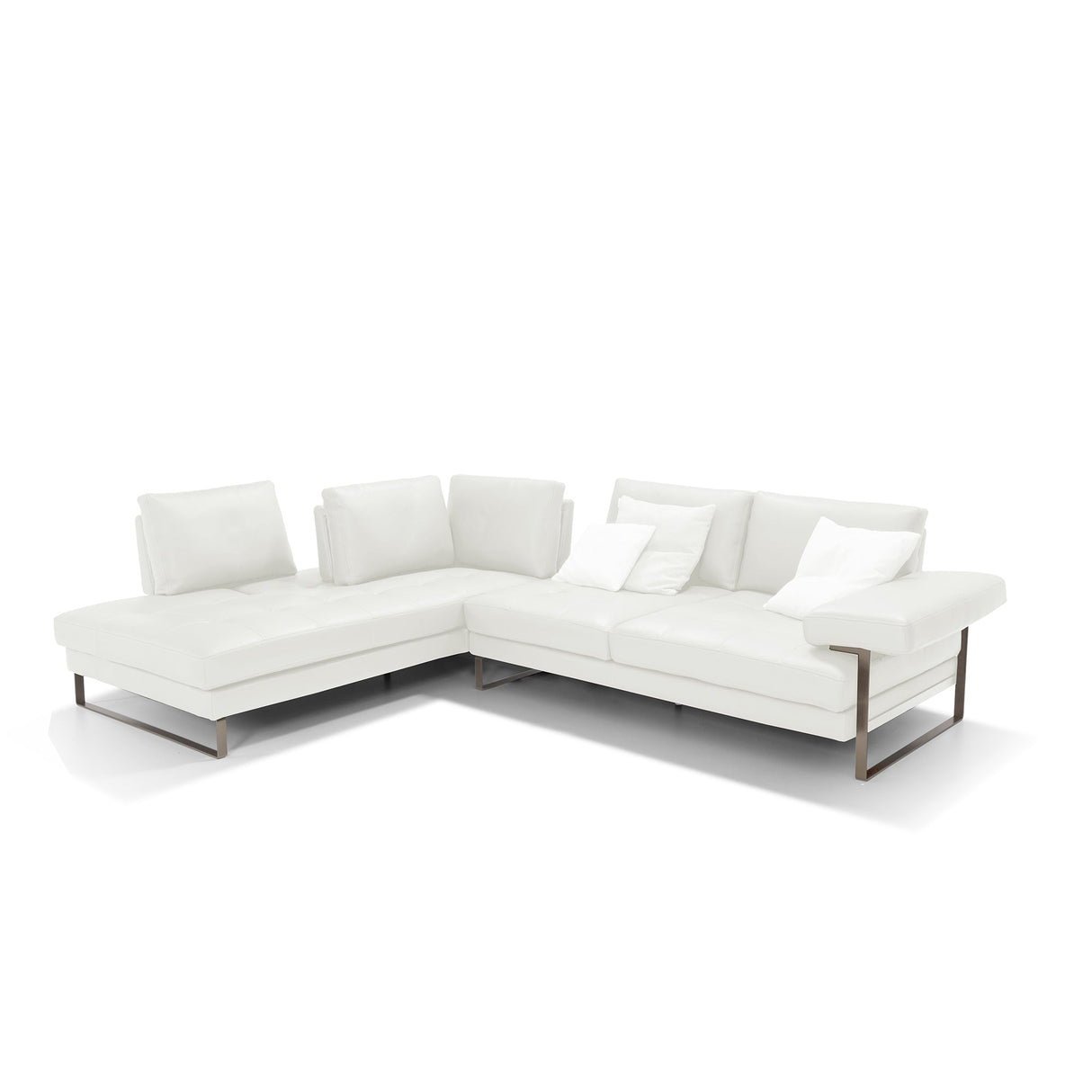 Bellini Modern Living Viviana Sofa Leather Left Hand Facing in White CAT 35. COL 35612 Viviana LHF WHT