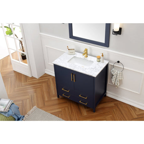 Legion Furniture 36" Solid Wood Sink Vanity With Mirror-No Faucet  WA7936-B