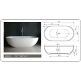 Legion White Solid Surface Soaking Tub WJ8619-W