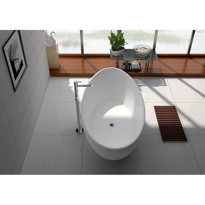 Legion White Solid Surface Soaking Tub WJ8643