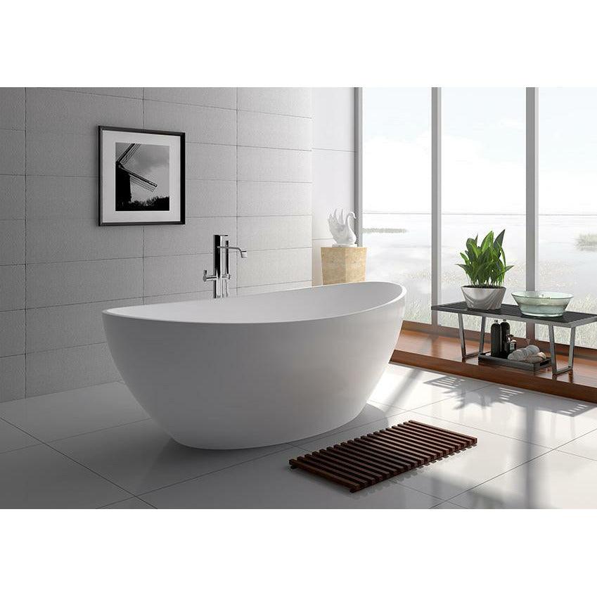 Legion White Solid Surface Soaking Tub WJ8643