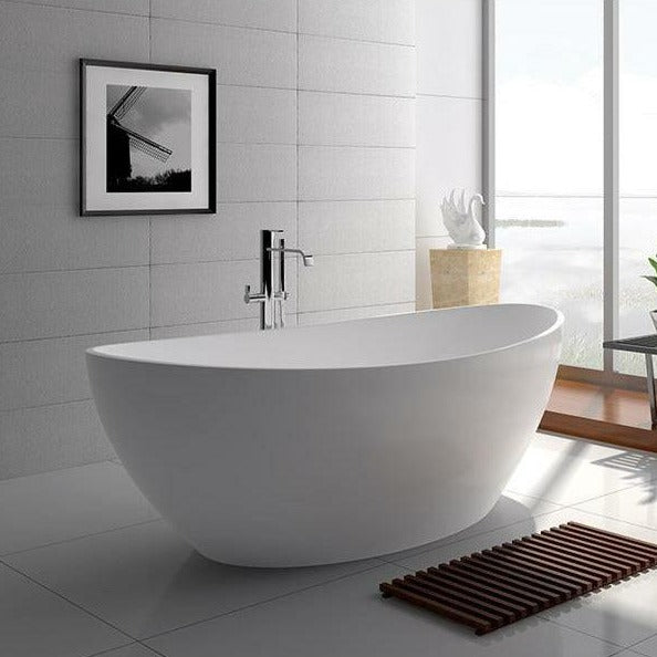 Legion White Solid Surface Soaking Tub WJ8643