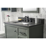 Legion Furniture 36" Pewter Green Finish Sink Vanity Cabinet With Blue Lime Stone Top WLF2136-PG