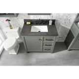 Legion Furniture 36" Pewter Green Finish Sink Vanity Cabinet With Blue Lime Stone Top WLF2136-PG