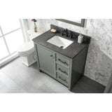 Legion Furniture 36" Pewter Green Finish Sink Vanity Cabinet With Blue Lime Stone Top WLF2136-PG