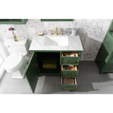 Legion Furniture 36" Vogue Green Finish Sink Vanity Cabinet With Carrara White Top WLF2136-VG