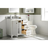 Legion Furniture 36" White Finish Sink Vanity Cabinet With Carrara White Top WLF2136-W