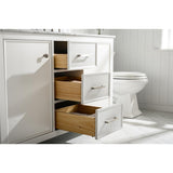 Legion Furniture 54" White Finish Double Sink Vanity Cabinet With Carrara White Top WLF2154-W