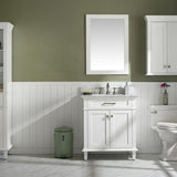 Legion Furniture White Sink Vanity Cabinet With Carrara White Quartz Top