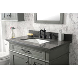 Legion Furniture 36" Pewter Green Finish Sink Vanity Cabinet With Blue Lime Stone Top WLF2236-PG