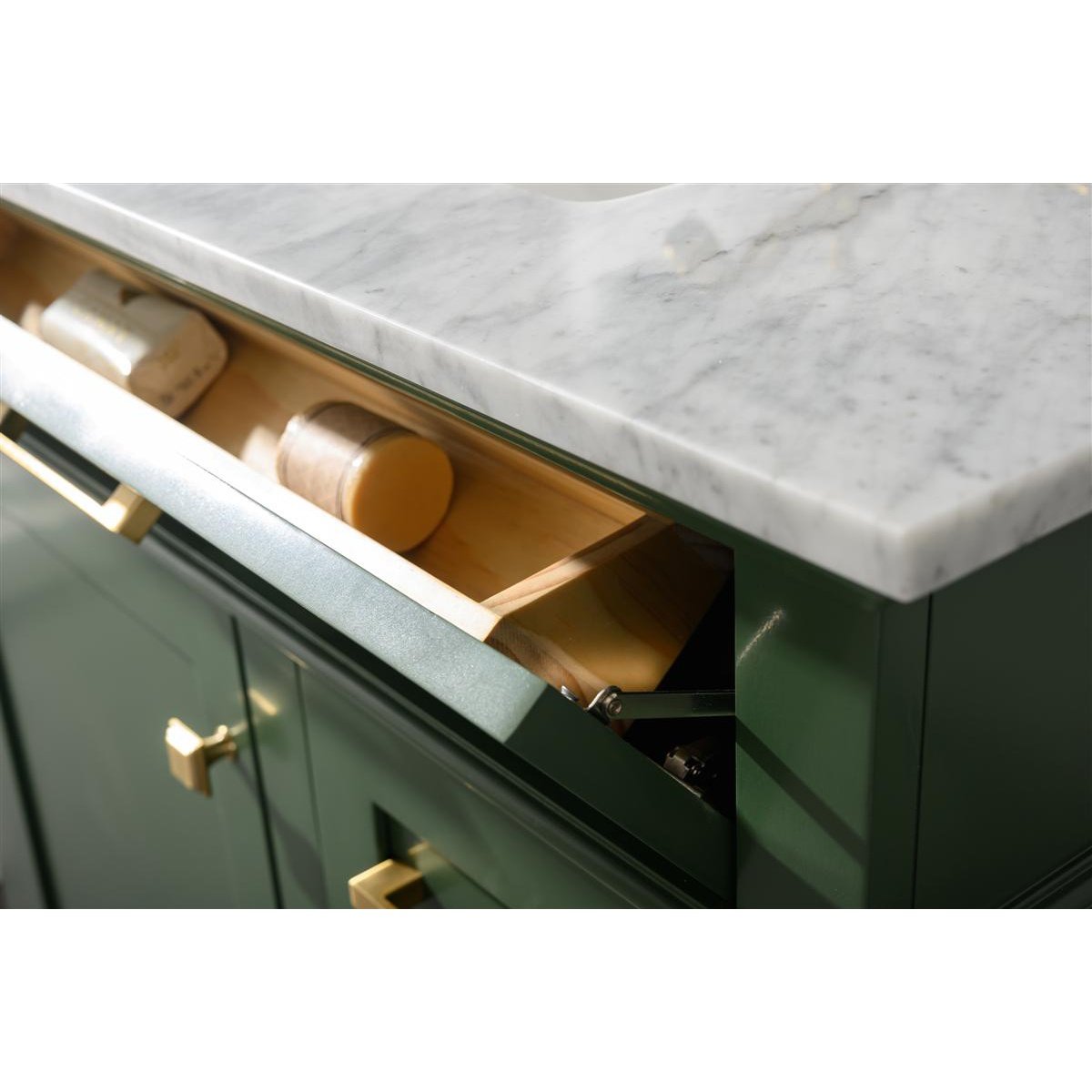 Legion Furniture 36" Vogue Green Finish Sink Vanity Cabinet With Carrara White Top WLF2236-VG