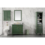 Legion Furniture 36" Vogue Green Finish Sink Vanity Cabinet With Carrara White Top WLF2236-VG