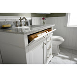 Legion Furniture 36" White Finish Sink Vanity Cabinet With Carrara White Top WLF2236-W