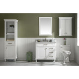 Legion Furniture 36" White Finish Sink Vanity Cabinet With Carrara White Top WLF2236-W