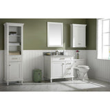 Legion Furniture 36" White Finish Sink Vanity Cabinet With Carrara White Top WLF2236-W