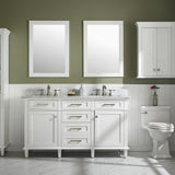 Legion Furniture White Sink Vanity Cabinet With Carrara White Quartz Top