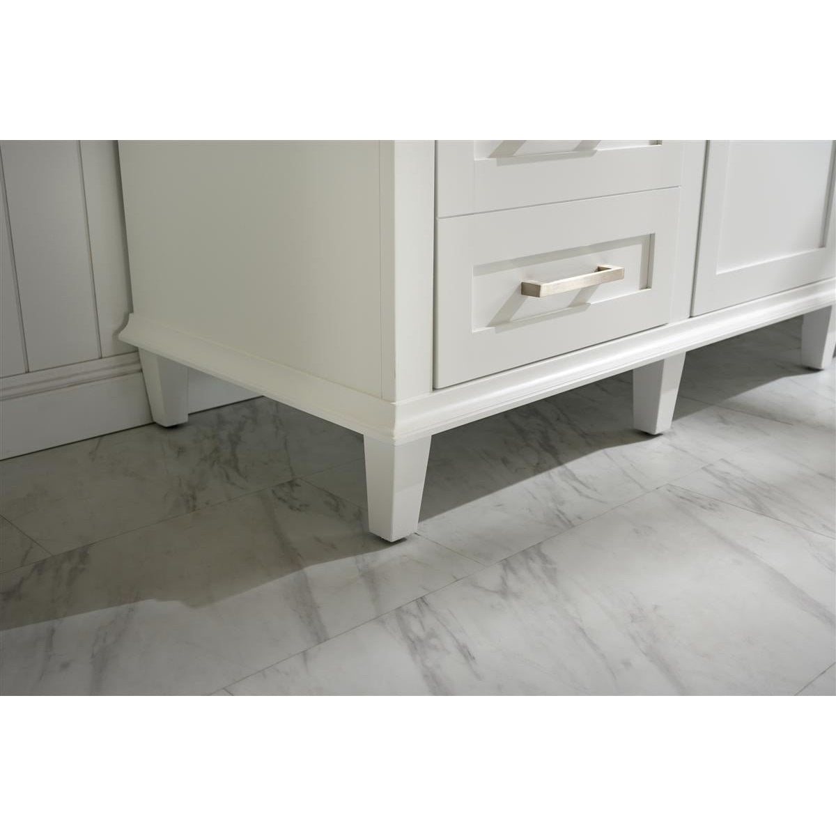 Legion Furniture 60" White Finish Single Sink Vanity Cabinet With Carrara White Top WLF2260S-W