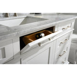 Legion Furniture 60" White Finish Single Sink Vanity Cabinet With Carrara White Top WLF2260S-W