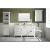 Legion Furniture 60" White Finish Single Sink Vanity Cabinet With Carrara White Top WLF2260S-W