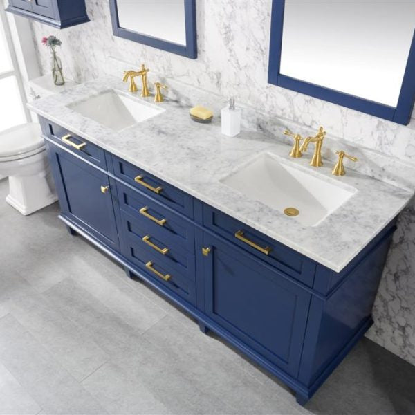 Legion Furniture Blue Double Sink Vanity