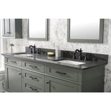 Legion Furniture 72" Pewter Green Double Single Sink Vanity Cabinet With Blue Lime Stone Top WLF2272-PG