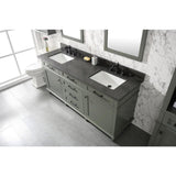 Legion Furniture 72" Pewter Green Double Single Sink Vanity Cabinet With Blue Lime Stone Top WLF2272-PG