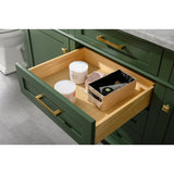 Legion Furniture 72" Vogue Green Double Single Sink Vanity Cabinet With Carrara White Top WLF2272-VG