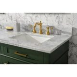 Legion Furniture 72" Vogue Green Double Single Sink Vanity Cabinet With Carrara White Top WLF2272-VG