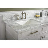 Legion Furniture 72" White Double Single Sink Vanity Cabinet With Carrara White Top WLF2272-W