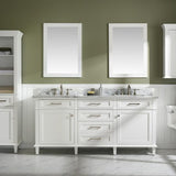 Legion Furniture White Sink Vanity Cabinet With Carrara White Quartz Top