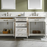 Legion Furniture White Sink Vanity Cabinet With Carrara White Quartz Top