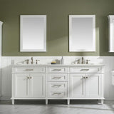 Legion Furniture White Sink Vanity Cabinet With Carrara White Quartz Top