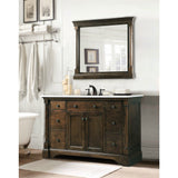 Legion Furniture 48" Antique Coffee Sink Vanity With Carrara White Top And Matching Backsplash Without Faucet WLF6036-48"